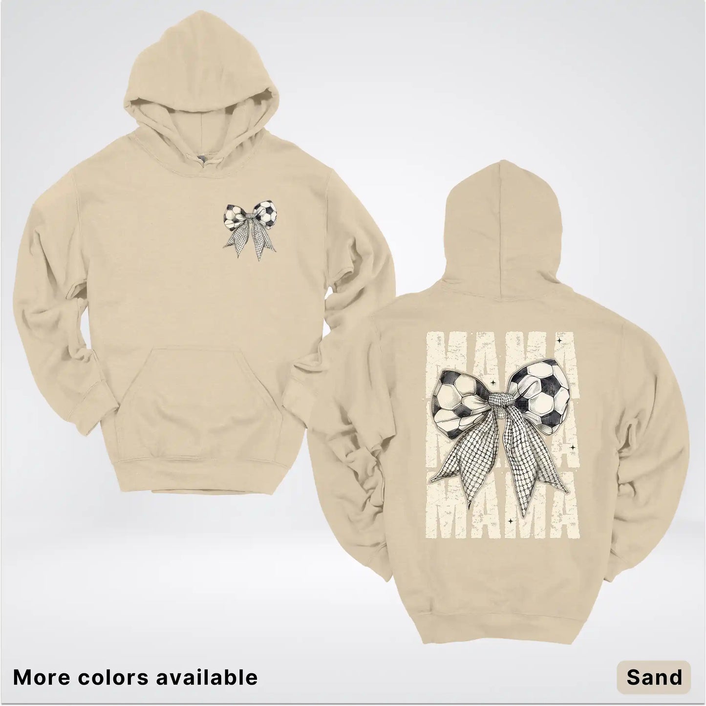 Soccer Mama Bow Coquette Graphic Hoodie