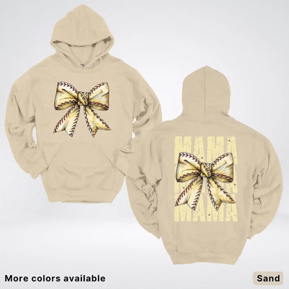 Softball Baseball Coquette Bow Hoodie