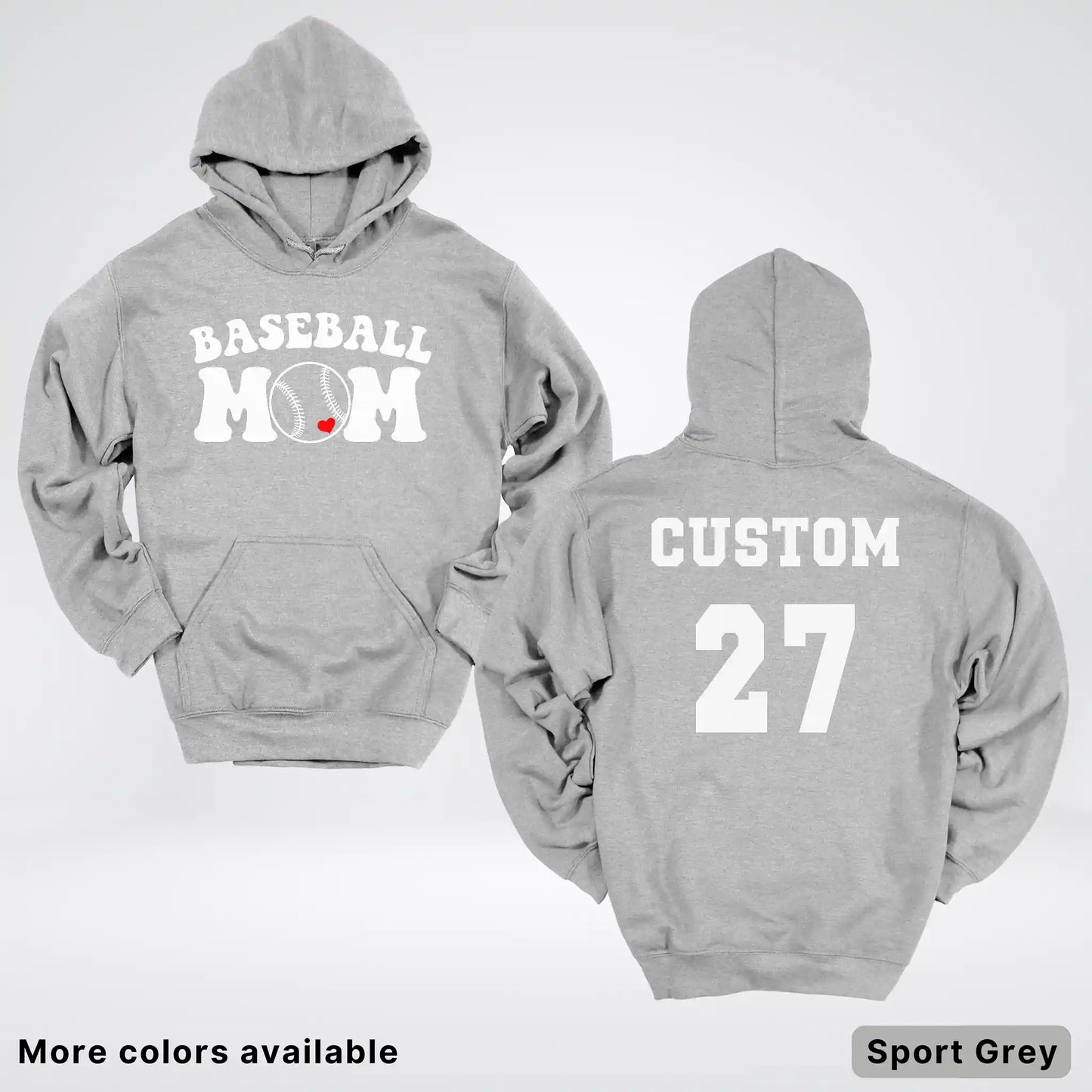 Custom Name & Number- Baseball Design 6 Hoodie