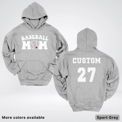 Custom Name & Number- Baseball Design 6 Hoodie