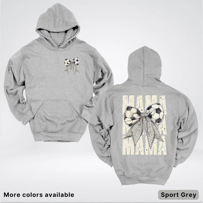 Soccer Mama Bow Coquette Graphic Hoodie