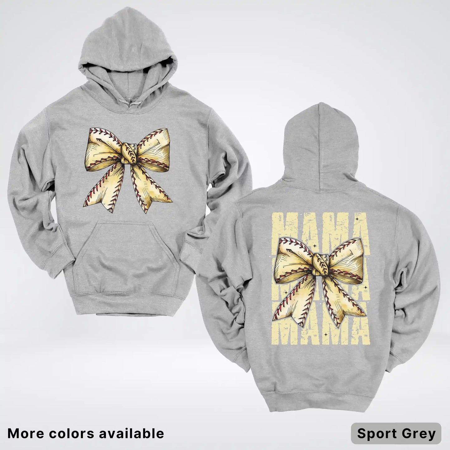 Softball Baseball Coquette Bow Hoodie