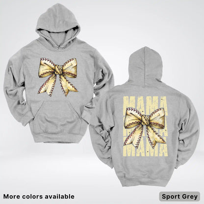 Softball Baseball Coquette Bow Hoodie