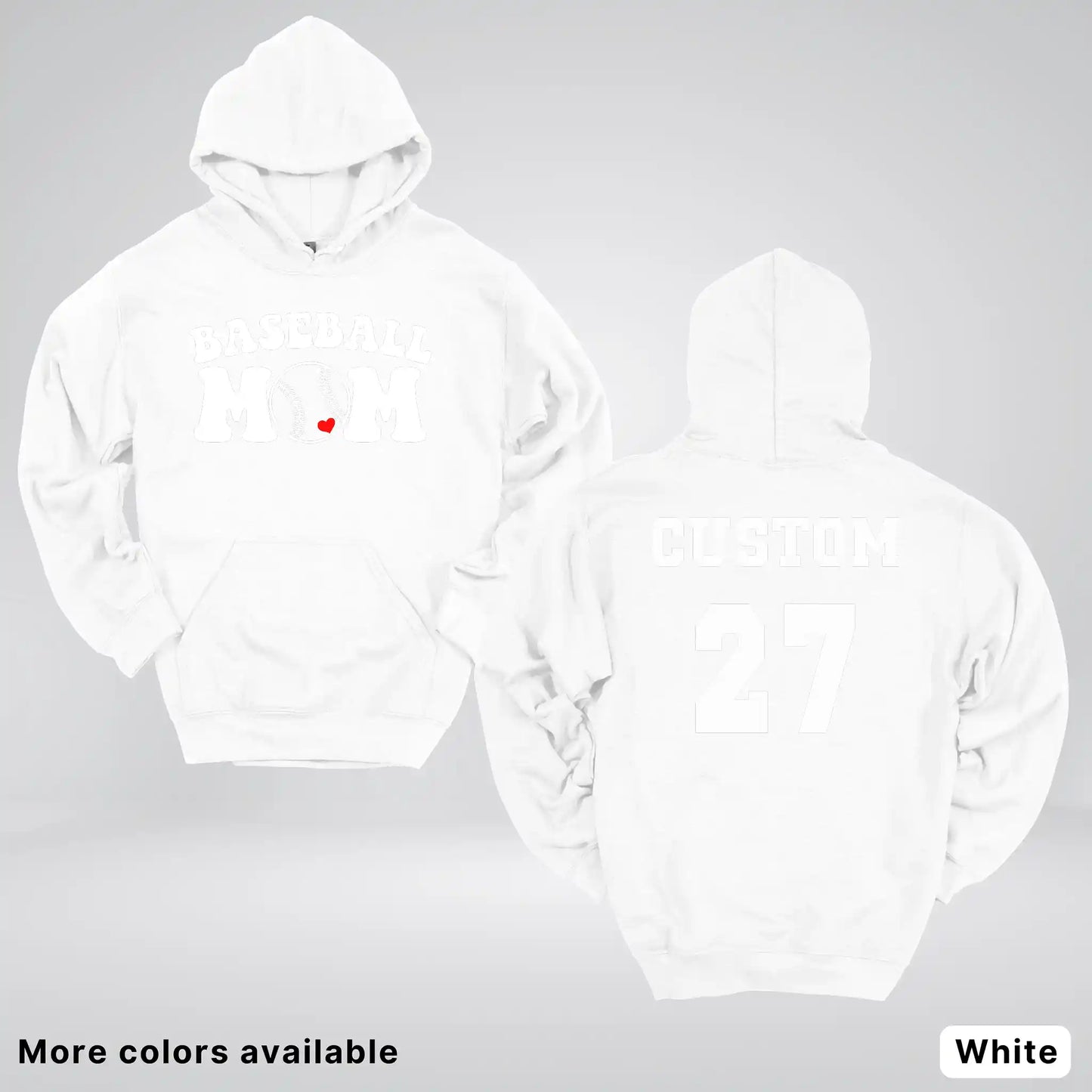 Custom Name & Number- Baseball Design 6 Hoodie