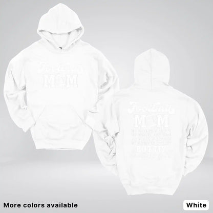 Football Mom – My Heart Is Full Front & Back – White Design - Hoodie