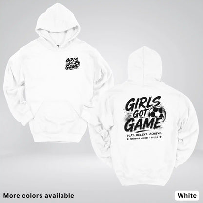 Girls Got Game - Black Design - Soccer Hoodie