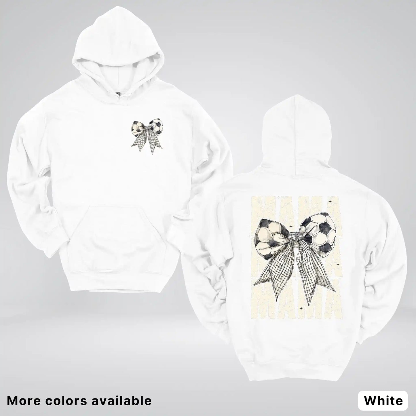 Soccer Mama Bow Coquette Graphic Hoodie