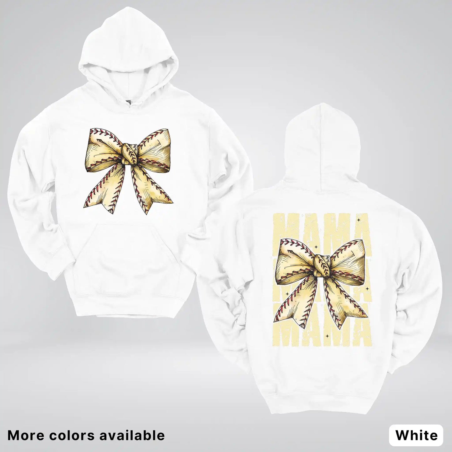 Softball Baseball Coquette Bow Hoodie