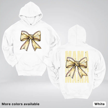 Softball Baseball Coquette Bow Hoodie