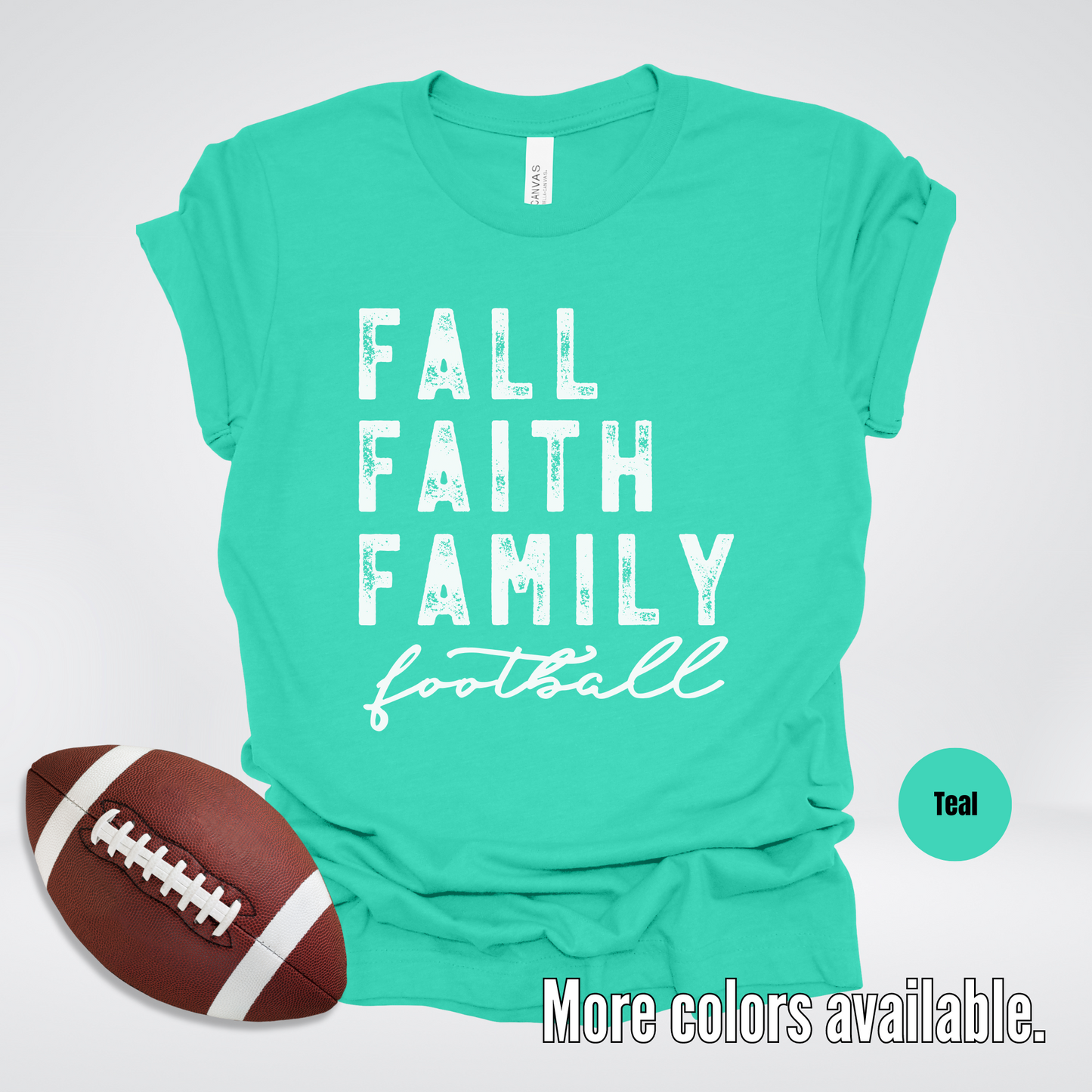 Fall Faith Family Football T-Shirt