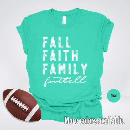 Fall Faith Family Football T-Shirt