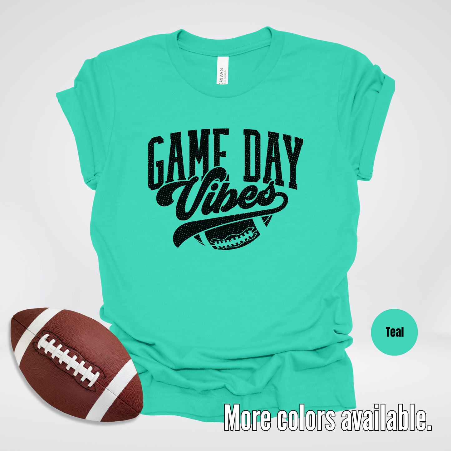 Game Day Vibes Black Design T-Shirt