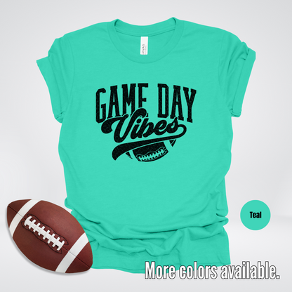 Game Day Vibes Black Design T-Shirt