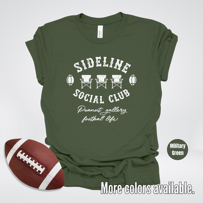 Sideline Social Club Peanut Gallery Football Life White Design 02 T-Shirt