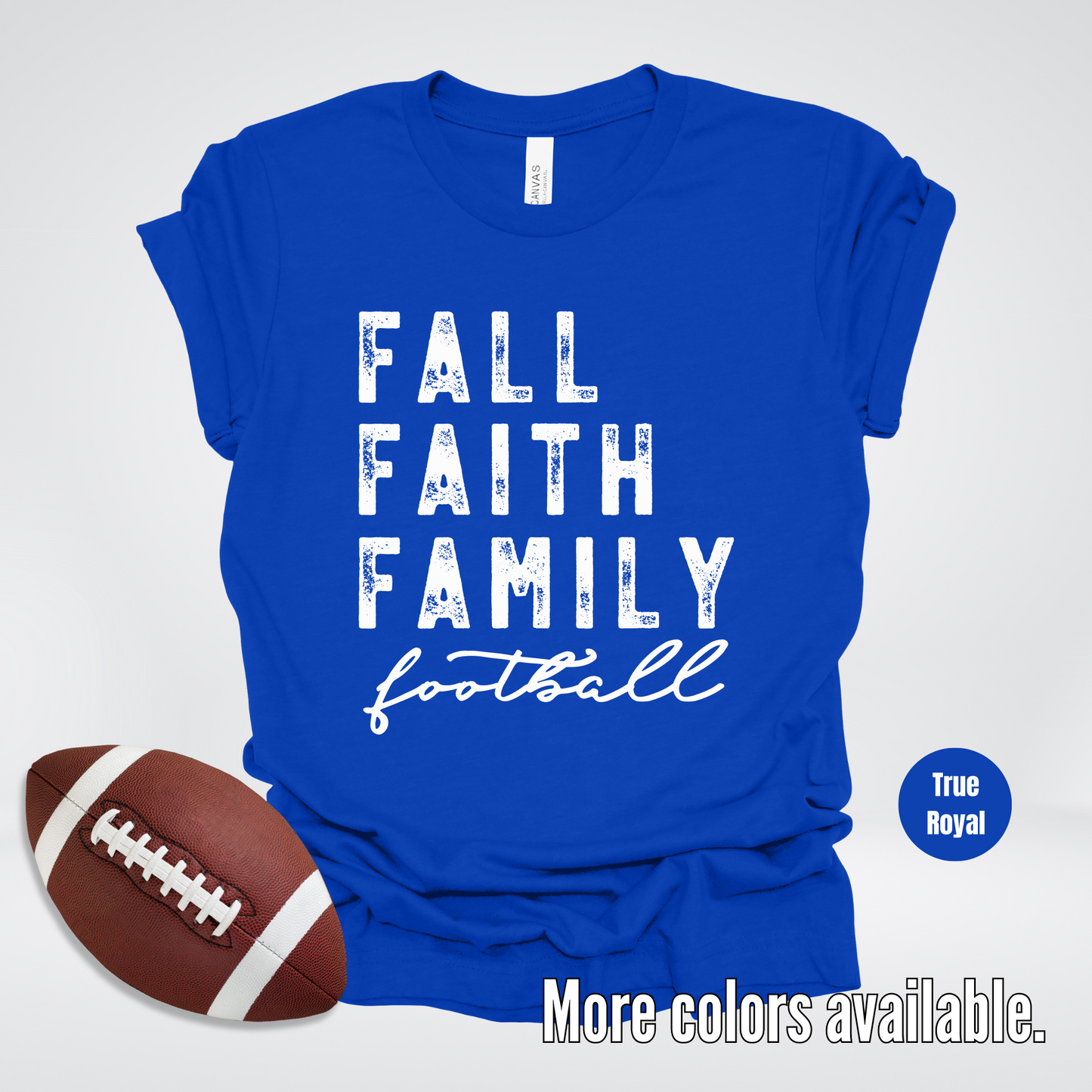 Fall Faith Family Football T-Shirt