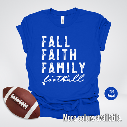 Fall Faith Family Football T-Shirt