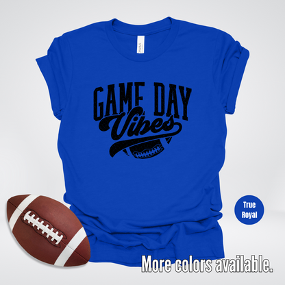 Game Day Vibes Black Design T-Shirt