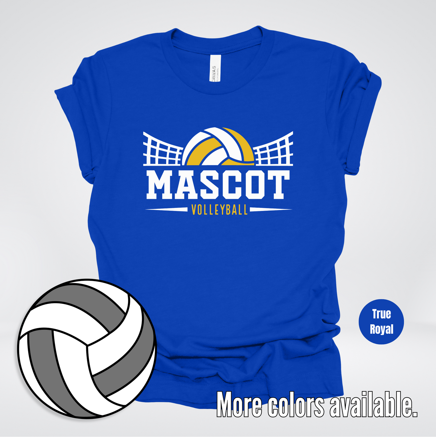 Custom Mascot – Gold - Volleyball Design 30 T-Shirt