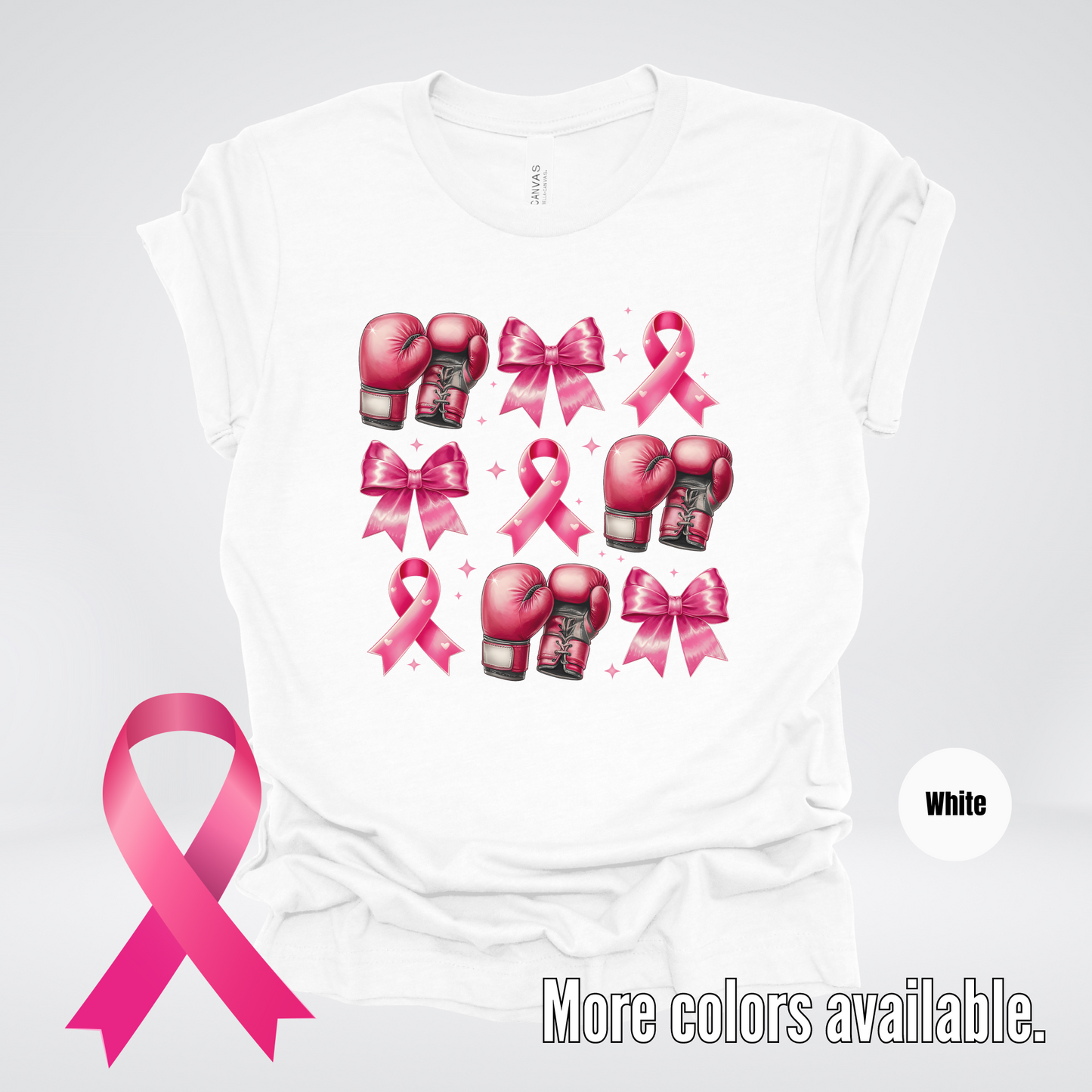 Boxing Coquette Breast Cancer Awareness T-Shirt