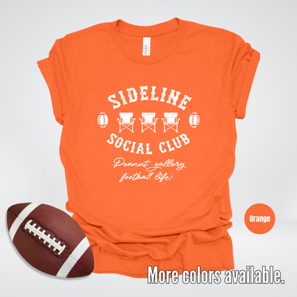 Sideline Social Club Peanut Gallery Football Life White Design 02 T-Shirt