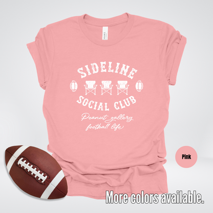 Sideline Social Club Peanut Gallery Football Life White Design 02 T-Shirt