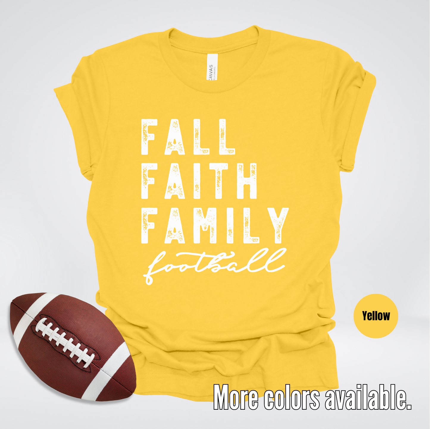 Fall Faith Family Football T-Shirt