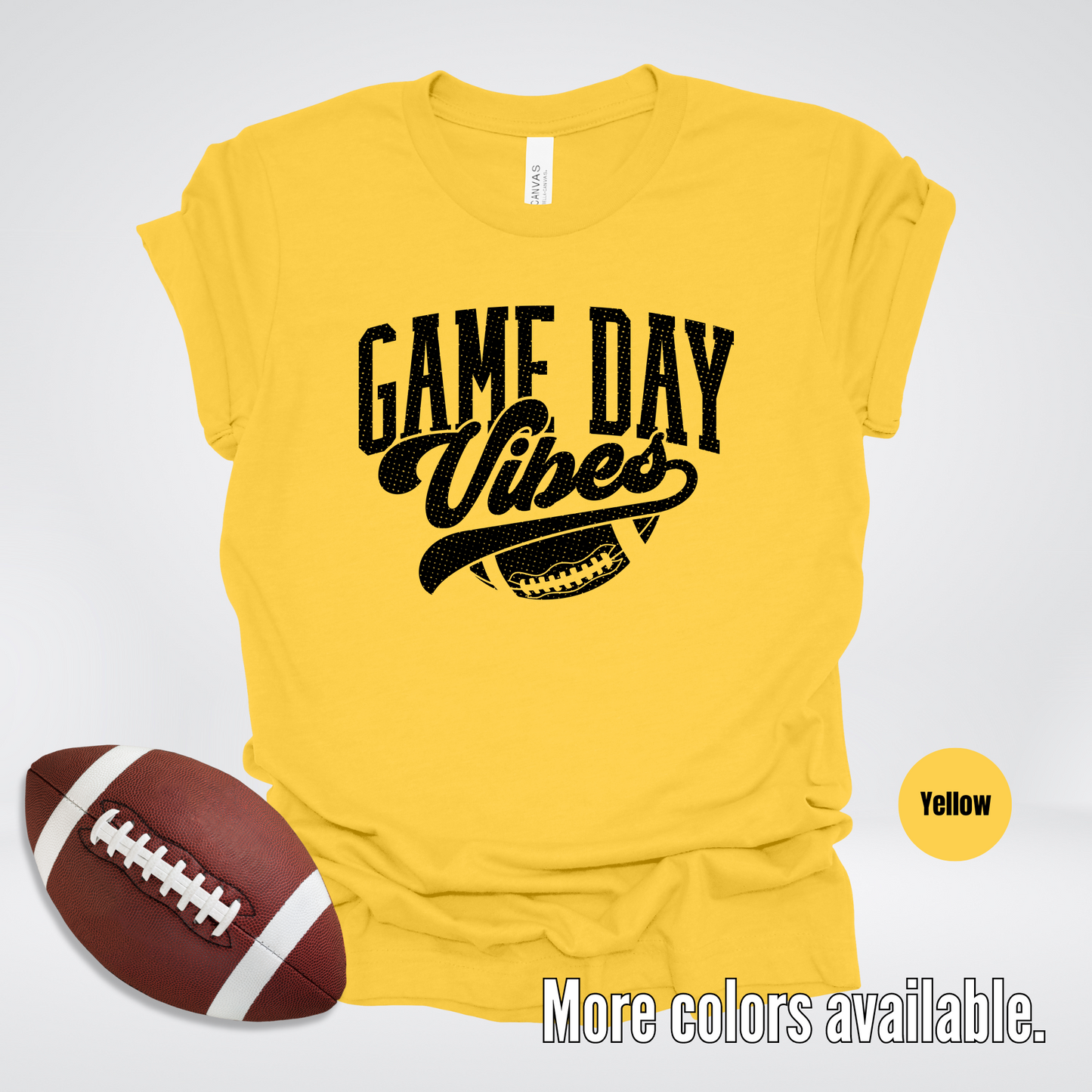 Game Day Vibes Black Design T-Shirt