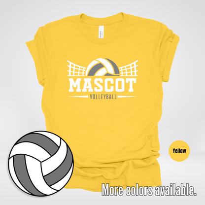 Custom Mascot - Gray - Volleyball Design 26 T-Shirt