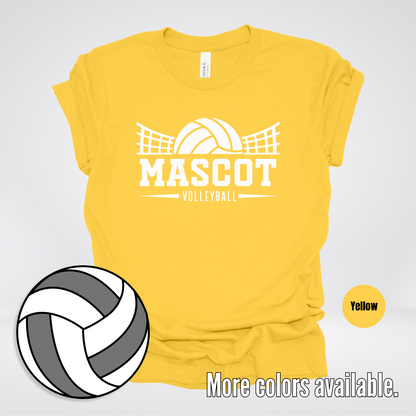 Custom Mascot - White - Volleyball Design 27 T-Shirt