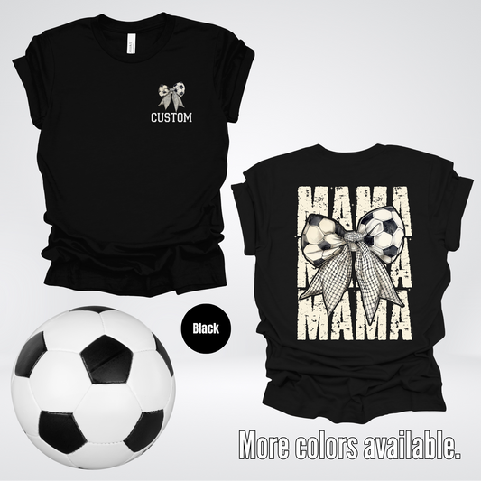 Custom Name Soccer Mama Coquette T-Shirt