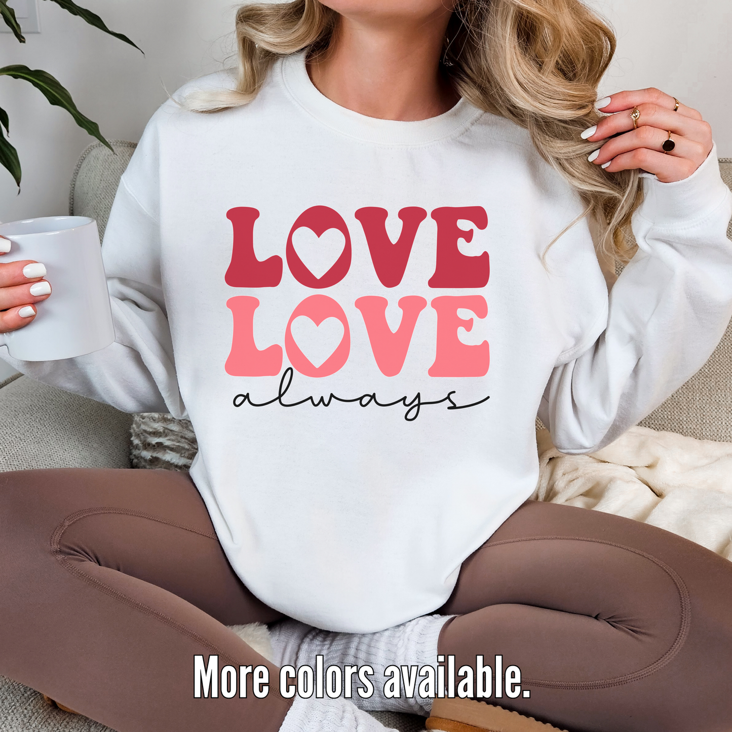 Retro Love Always Unisex Crewneck Sweatshirt