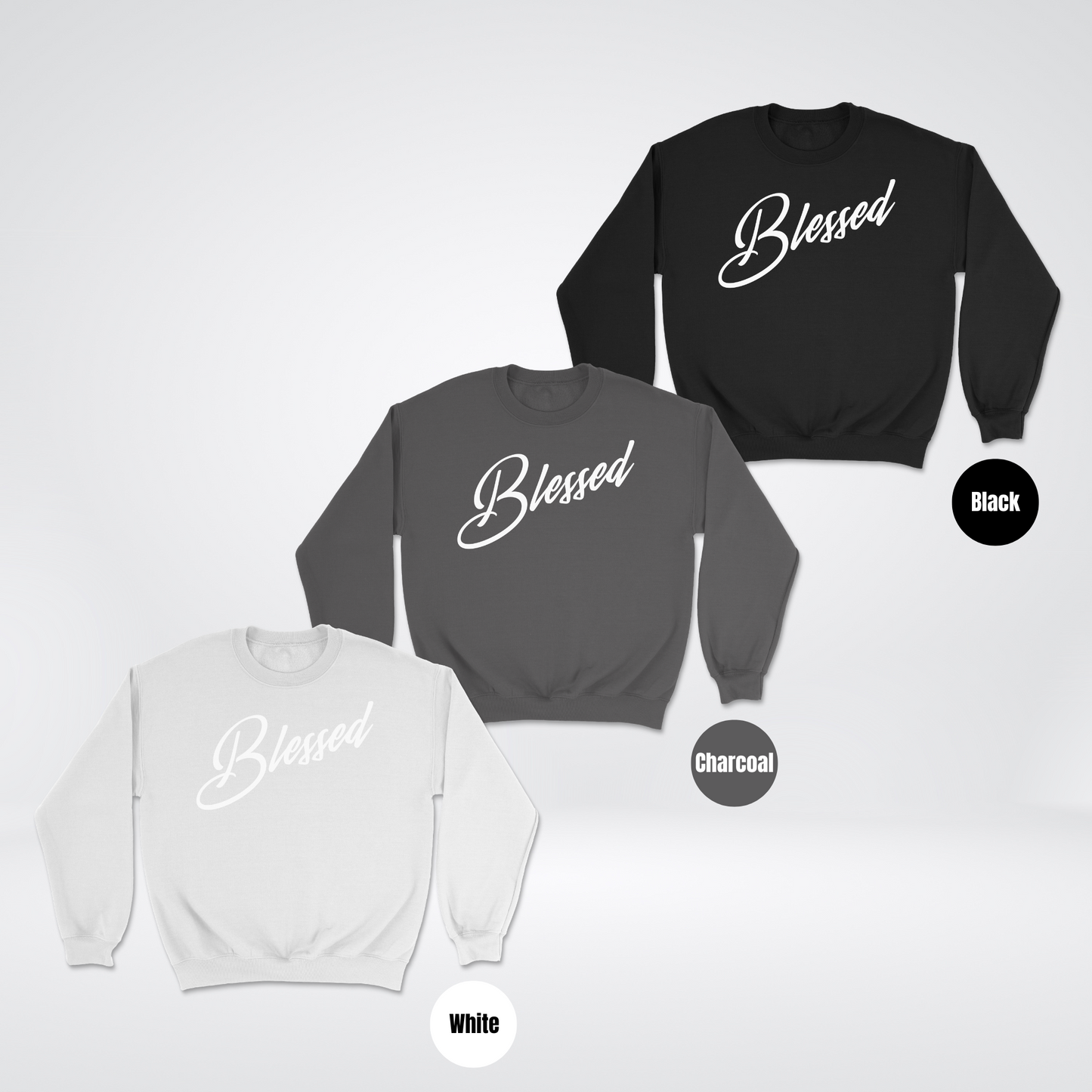 Blessed Script Heavyweight Unisex Crewneck