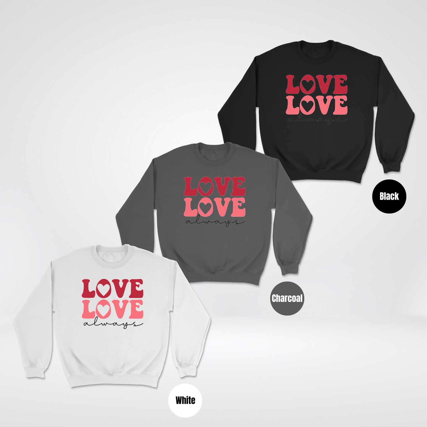 Retro Love Always Unisex Crewneck Sweatshirt