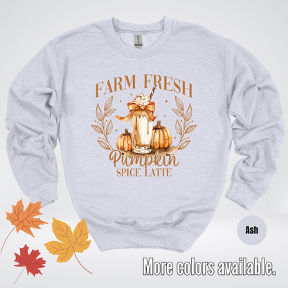 Farm Fresh Pumpkin Spice Latte Crewneck Sweatshirt