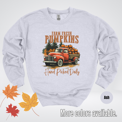 Farm Fresh Pumpkins Hand Picked Daily Crewneck Sweatshirt