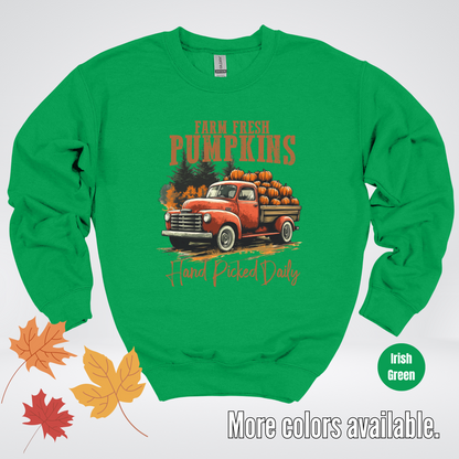 Farm Fresh Pumpkins Hand Picked Daily Crewneck Sweatshirt