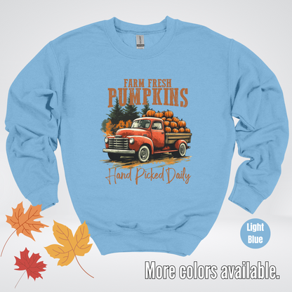 Farm Fresh Pumpkins Hand Picked Daily Crewneck Sweatshirt