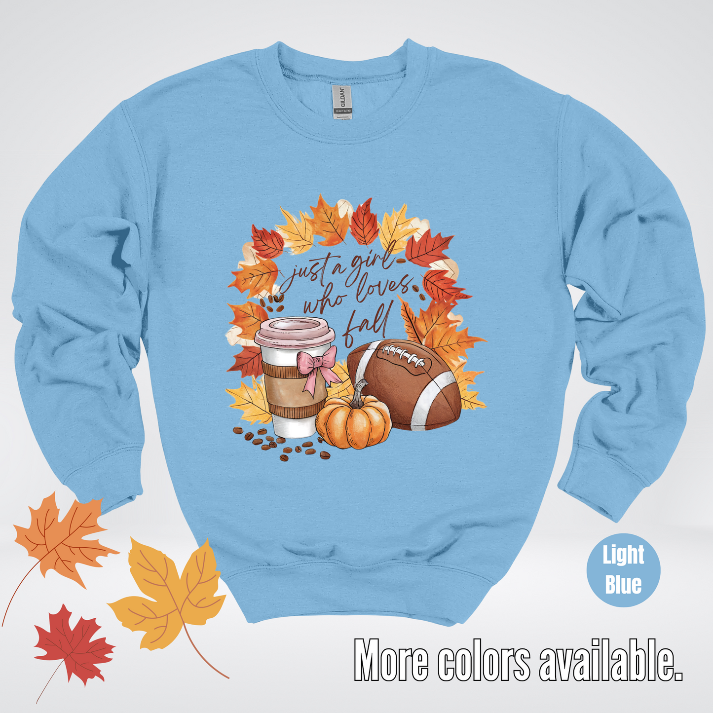 Just A Girl Who Loves Fall Crewneck Sweatshirt