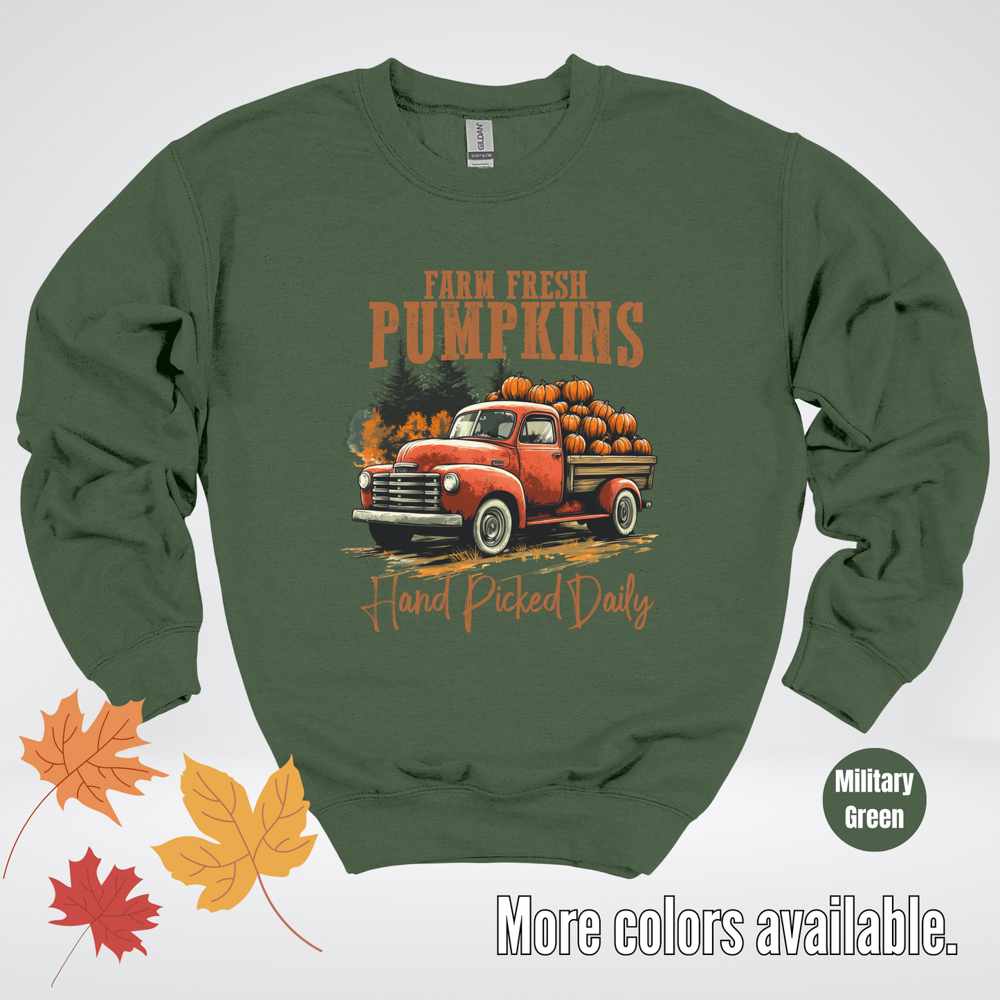 Farm Fresh Pumpkins Hand Picked Daily Crewneck Sweatshirt