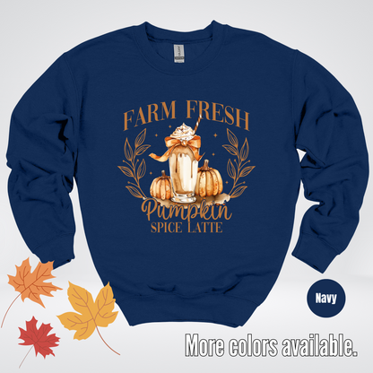 Farm Fresh Pumpkin Spice Latte Crewneck Sweatshirt