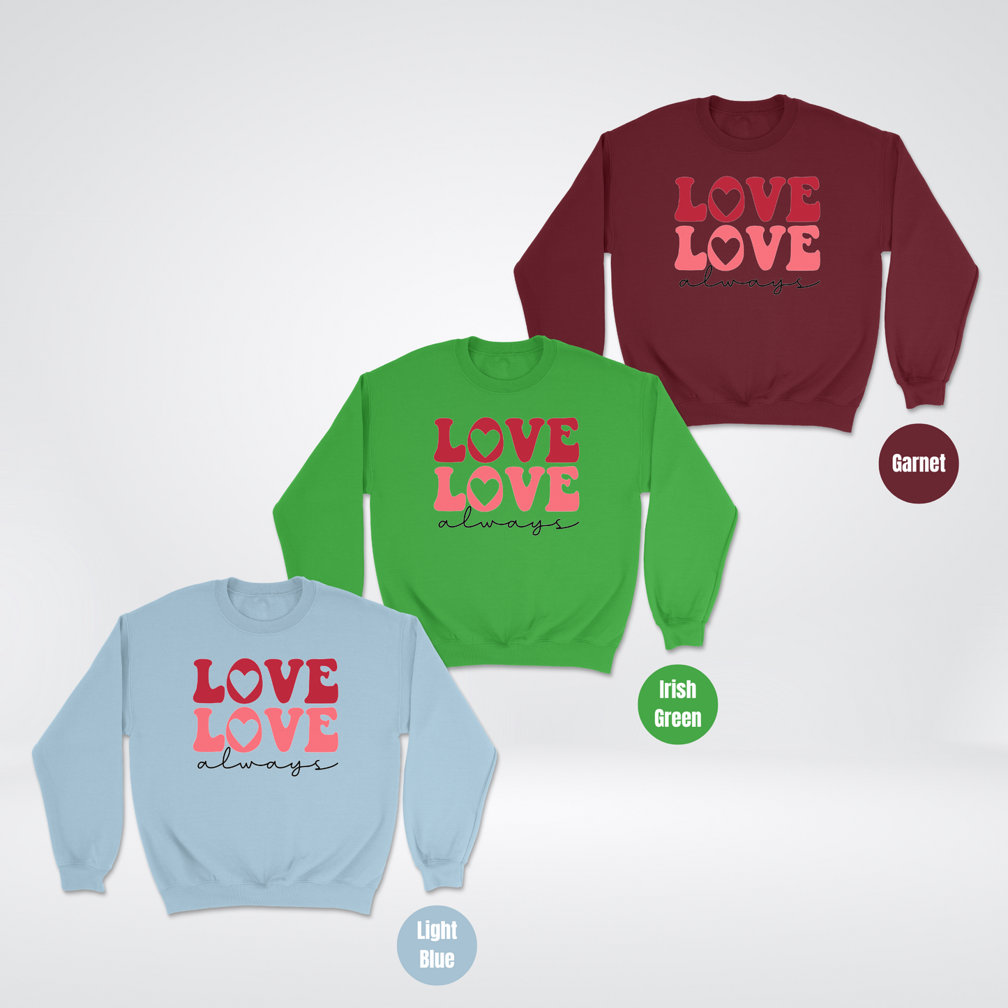 Retro Love Always Unisex Crewneck Sweatshirt