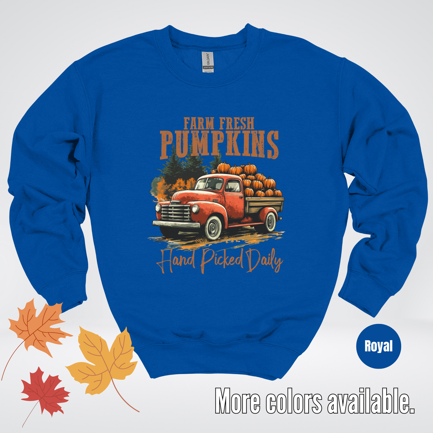 Farm Fresh Pumpkins Hand Picked Daily Crewneck Sweatshirt