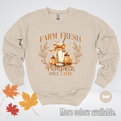 Farm Fresh Pumpkin Spice Latte Crewneck Sweatshirt