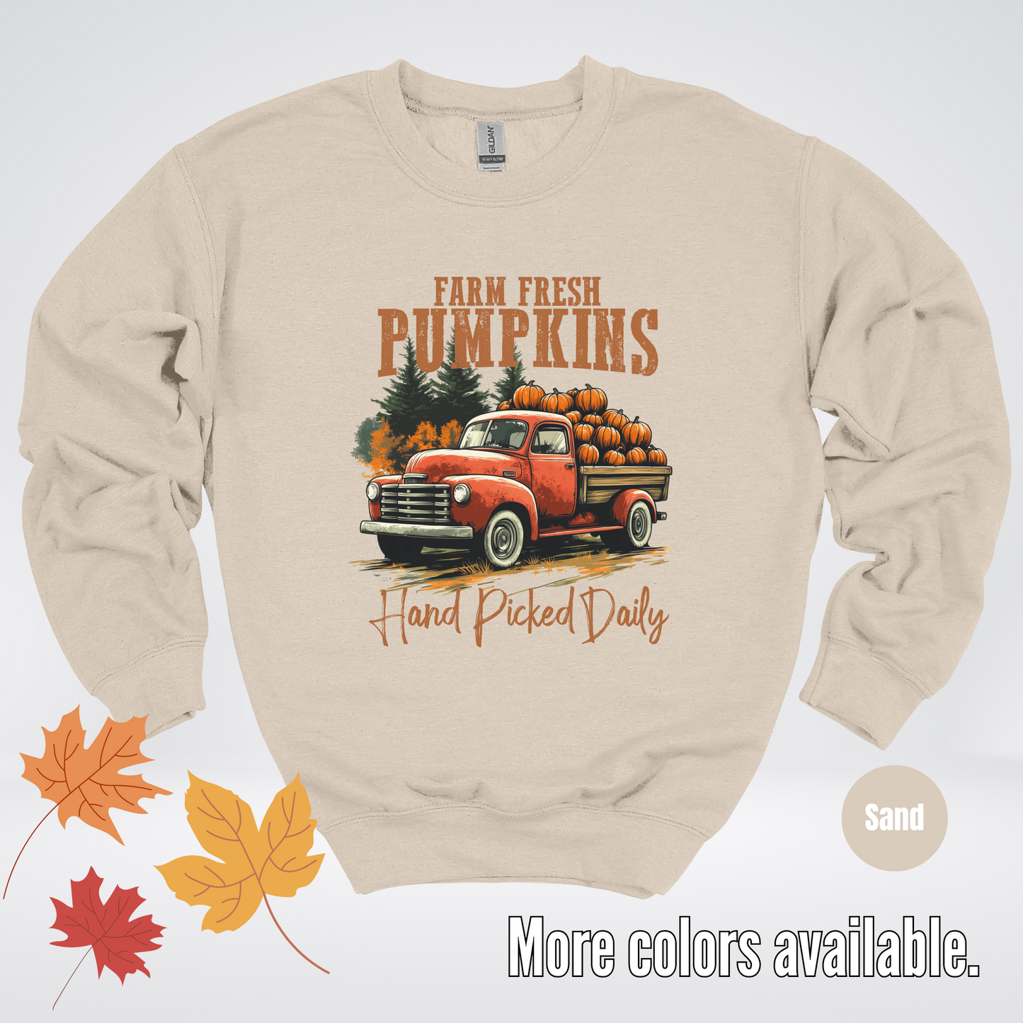 Farm Fresh Pumpkins Hand Picked Daily Crewneck Sweatshirt