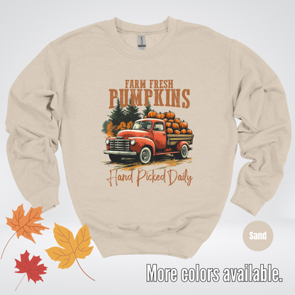 Farm Fresh Pumpkins Hand Picked Daily Crewneck Sweatshirt