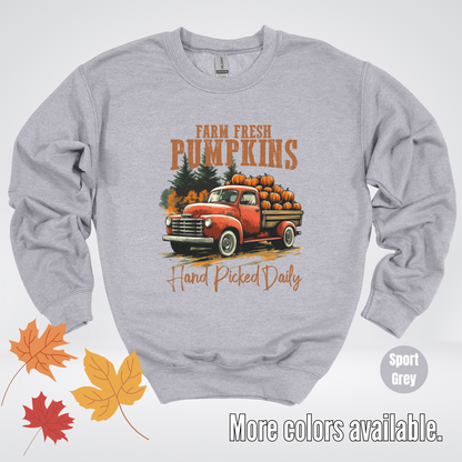 Farm Fresh Pumpkins Hand Picked Daily Crewneck Sweatshirt