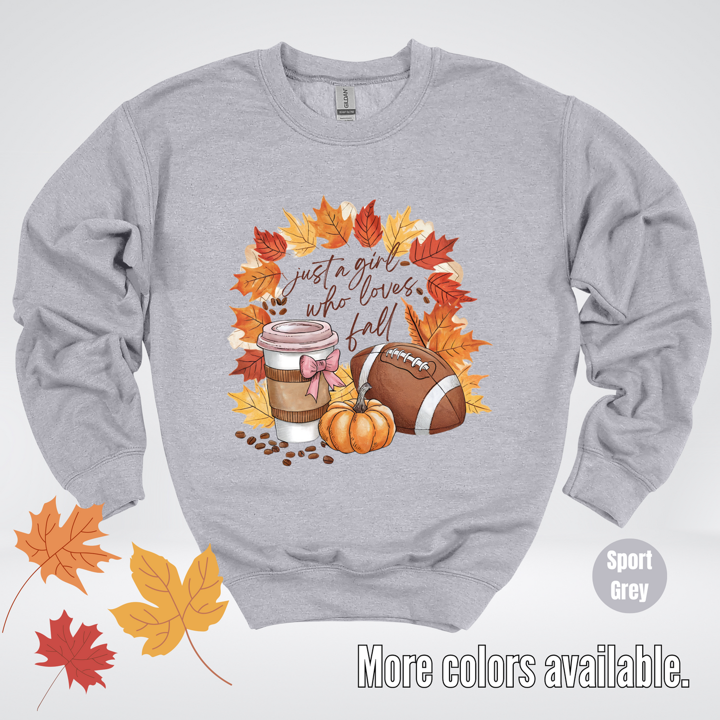 Just A Girl Who Loves Fall Crewneck Sweatshirt