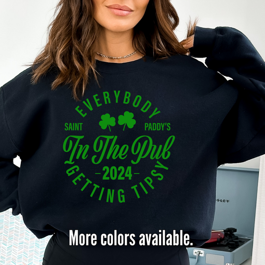 Getting Tipsy St. Patrick's Day Heavyweight Unisex Crewneck