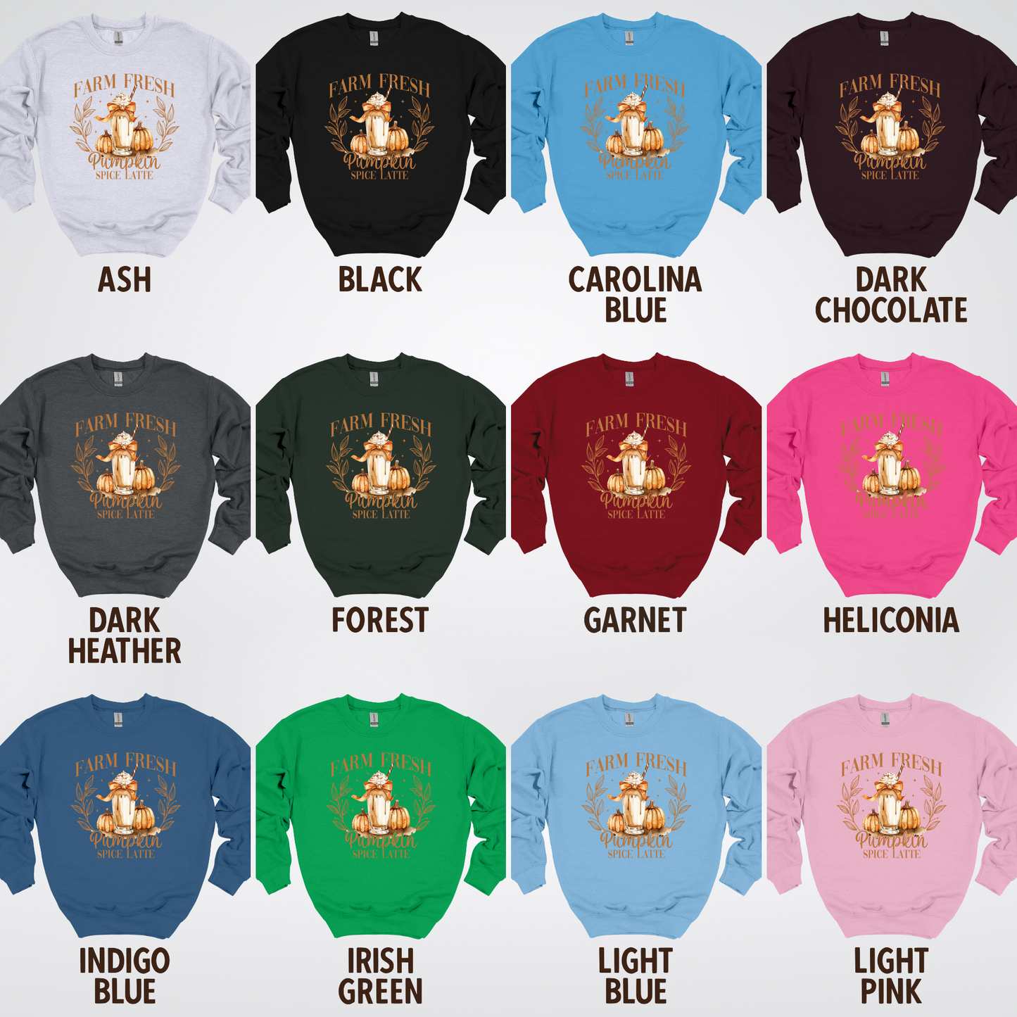 Farm Fresh Pumpkin Spice Latte Crewneck Sweatshirt