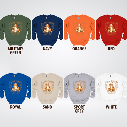 Farm Fresh Pumpkin Spice Latte Crewneck Sweatshirt